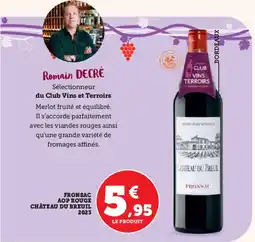 Hyper U Fronsac aop rouge château du breuil 2023 offre