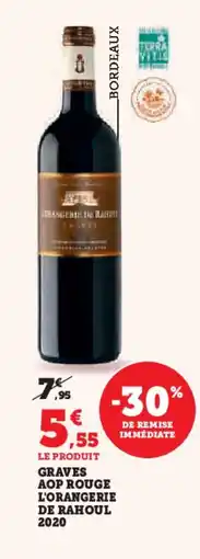 Hyper U Graves aop rouge l'orangerie de rahoul 2020 offre