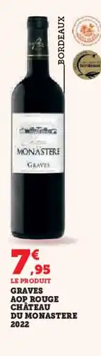 Hyper U Graves aop rouge château du monastere 2022 offre