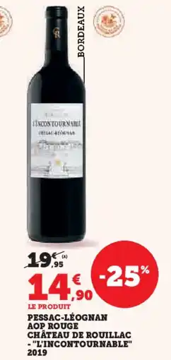 Hyper U Pessac-léognan aop rouge château de rouillac offre