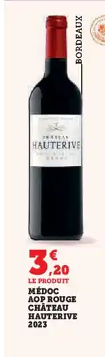 Hyper U Médoc aop rouge château hauterive 2023 offre