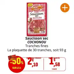 Coccimarket COCHONOU Saucisson sec offre