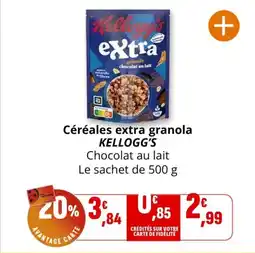Coccimarket KELLOGG'S Céréales extra granola offre