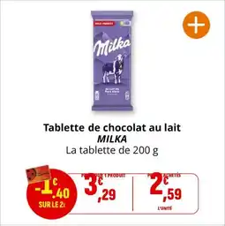 Coccimarket MILKA Tablette de chocolat au lait offre