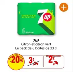 Coccimarket 7UP Citron et citron vert offre