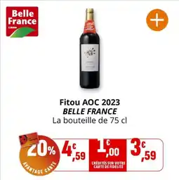 Coccimarket BELLE FRANCE Fitou AOC 2023 offre