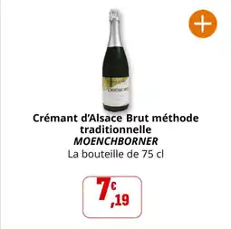 Coccimarket MOENCHBORNER Crémant d'Alsace Brut méthode traditionnelle offre