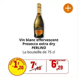 Coccimarket PERLINO Vin blanc effervescent Prosecco extra dry offre