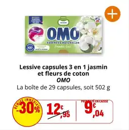 Coccimarket OMO Lessive capsules 3 en 1 jasmin et fleurs de coton offre