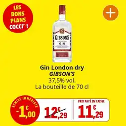 Coccinelle Express GIBSON'S Gin London dry offre