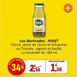 Coccinelle Express PUGET Les Marinades offre