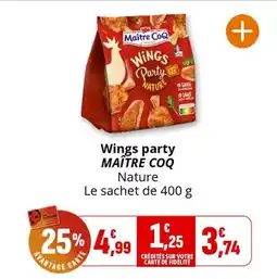 Coccinelle Express MAÏTRE COQ Wings party offre
