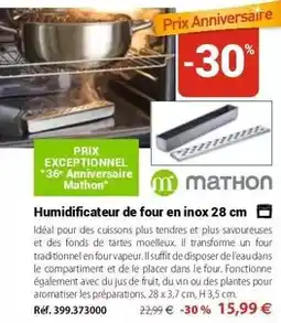 Mathon Mathon - humidificateur de four en inox 28 cm offre