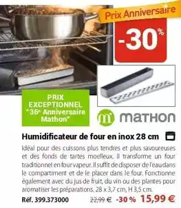 Mathon - humidificateur de four en inox 28 cm