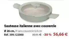 Mathon Sauteuse italienne avec couvercle offre