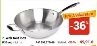Mathon Wok tout inox offre