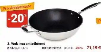 Mathon Wok inox antiadhérent offre