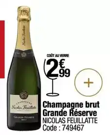 Promocash Nicolas feuillatte - champagne brut grande réserve offre