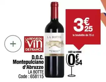 Promocash D.o.c. montepulciano d'abruzzo offre