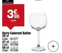 Promocash Chef - verre cabernet ballon offre