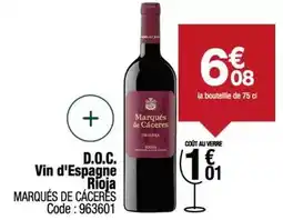 Promocash Vin d'espagne rioja offre