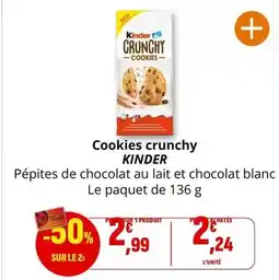 Coccinelle Supermarché KINDER Cookies crunchy offre