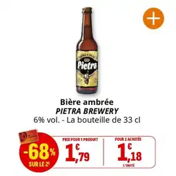 Coccinelle Supermarché PIETRA BREWERY Bière ambrée offre