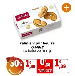 Coccinelle Supermarché KAMBLY Palmiers pur beurre offre