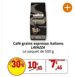Coccinelle Supermarché Lavazza - café grains espresso italiano offre