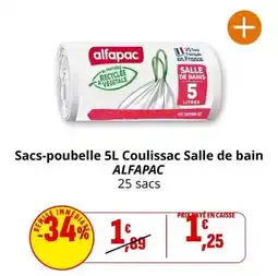 Coccinelle Supermarché Sacs-poubelle 5l coulissac salle de bain offre
