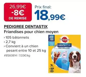 Costco Pedigree - friandises pour chien moyen offre
