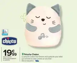 Carrefour Chicco - peluche chaton offre