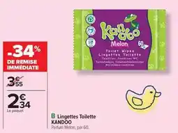 Carrefour Kandoo - lingettes toilette offre