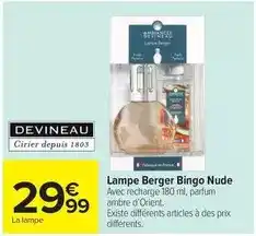 Carrefour Berger - lampe bingo nude offre