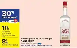 Carrefour Saint james - rhum agricole de la martinique offre