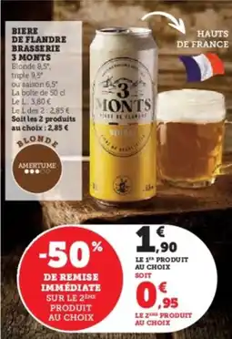 Hyper U Biere de flandre brasserie 3 monts offre
