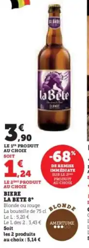 Hyper U Biere la bete 8 offre