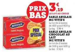 Hyper U Sable anglais mc vitie's offre