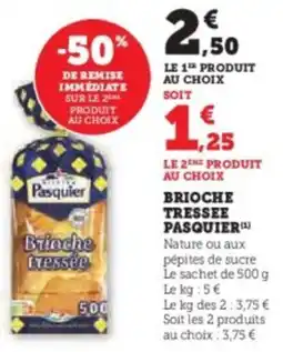 Hyper U Brioche tressee pasquier offre
