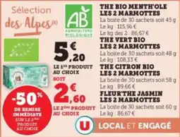 Hyper U The bio menth'ole les 2 marmottes offre