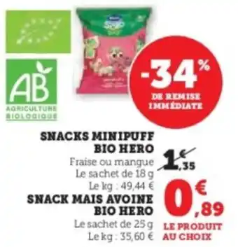 Hyper U Snacks minipuff bio hero offre