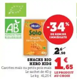 Hyper U Snacks bio hero kids offre