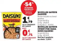 Hyper U Nouilles saveur daisuki offre