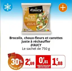 Coccinelle Express D'AUCY Brocolis, choux-fleurs et carottes Juste à réchauffer offre