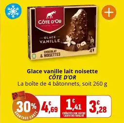 Coccinelle Express CÔTE D'OR Glace vanille lait noisette offre