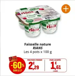 Coccinelle Express RIANS Faisselle nature offre