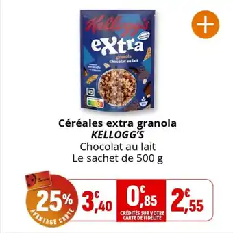 Coccinelle Express KELLOGG'S Céréales extra granola offre