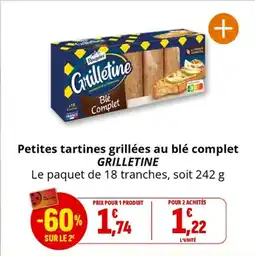 Coccinelle Express GRILLETINE Petites tartines grillées au blé complet offre