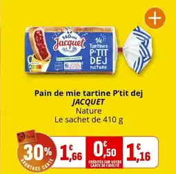 Coccinelle Express JACQUET Pain de mie tartine P'tit dej offre