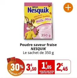 Coccinelle Express NESQUIK Poudre saveur fraise offre